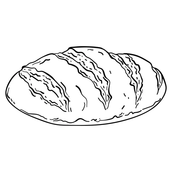 Изолированный Ретро Эскиз Иллюстрации Вектора Хлеба — стоковый вектор