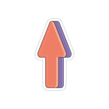 İzole edilmiş renkli moda ok etiketi simgesi Vektör illüstrasyonuName