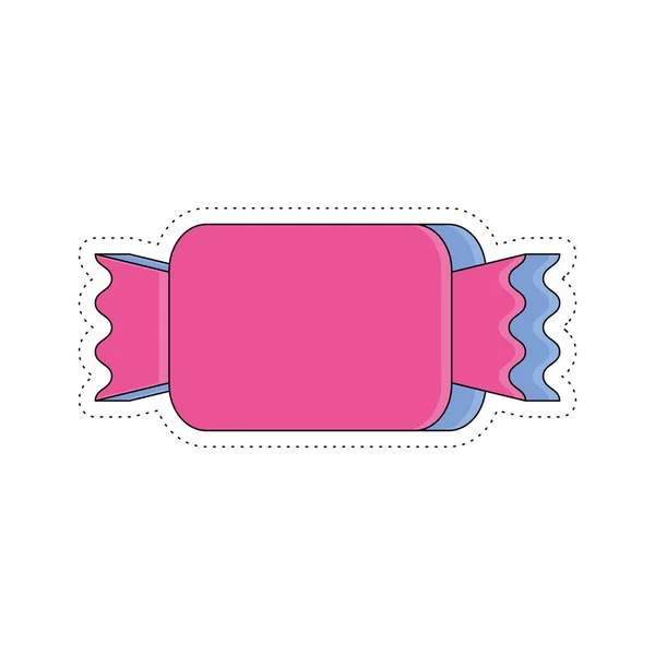 Isolé Couleur Groovy Bonbons Icône Autocollant Illustration Vectorielle — Image vectorielle