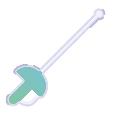 Ayrı renkte kılıç simgesi Vektör illüstrasyonuName