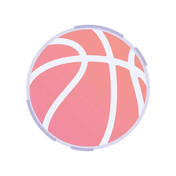 Μεμονωμένη Έγχρωμη Μπάλα Μπάσκετ Εικονίδιο Διάνυσμα Εικόνα — Διανυσματικό Αρχείο