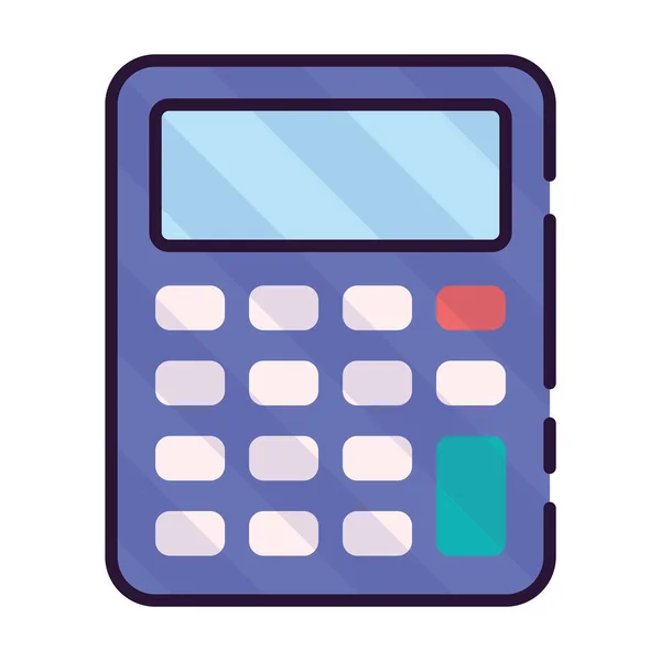 Izolacja Kolorowy Kalkulator Biurowy Szkic Ikona Wektor Ilustracja — Wektor stockowy