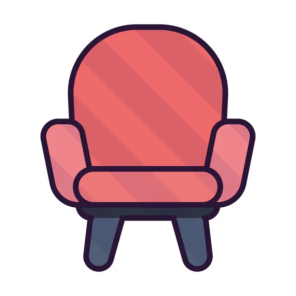 Izolowane Kolorowe Krzesło Biurowe Szkic Ikona Wektor Ilustracja — Wektor stockowy