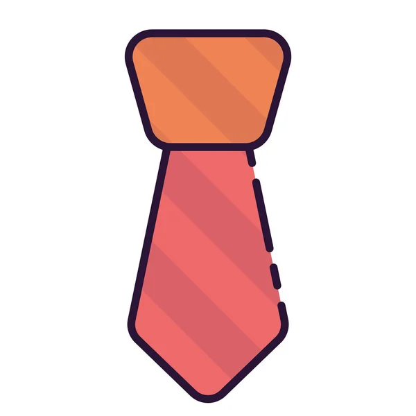 Cravatta Colorata Isolata Icona Dello Schizzo Illustrazione Vettoriale — Vettoriale Stock