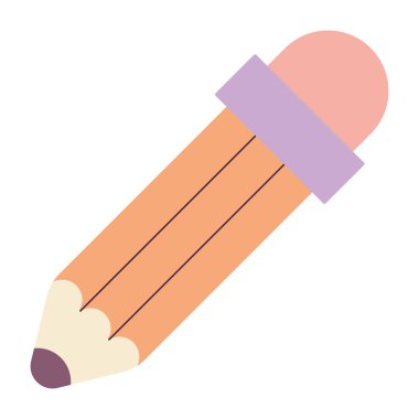 İzole edilmiş renkli kalem çizim simgesi Vektör illüstrasyonuName
