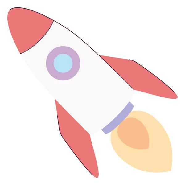 Isolated Colored Rocket Spaceship Sketch Icon Vector Illustration — Stock Vector