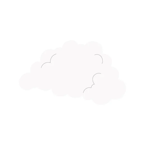 stock vector Isolated white cloud sketch icon Vector illustration