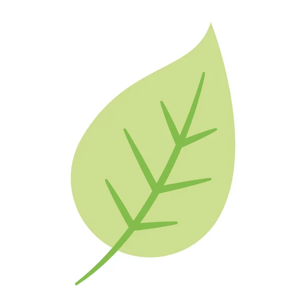 孤立した色の緑の葉のアイコンベクトルイラスト — ストックベクタ