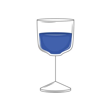 İzole edilmiş renkli kokteyl cam ikonu Vektör illüstrasyonu