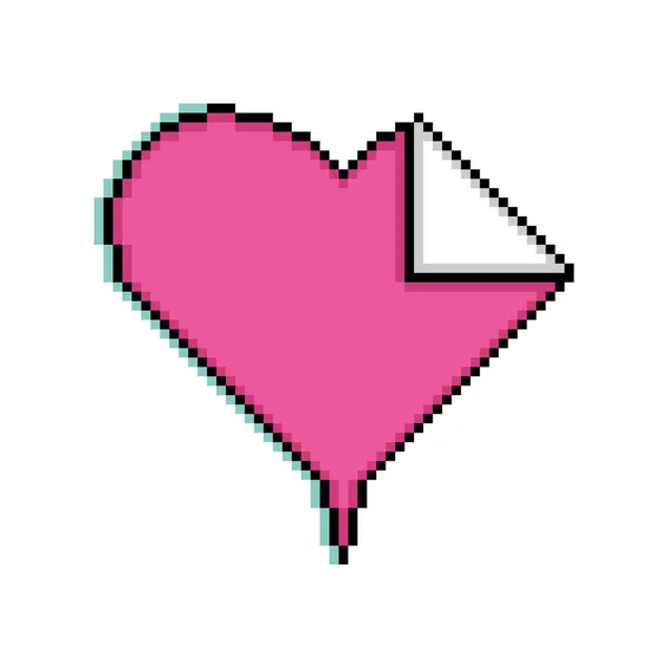 Μεμονωμένη Ροζ Pixelated Κωμική Ομιλία Bubble Chat Εικονογράφηση Διάνυσμα — Διανυσματικό Αρχείο