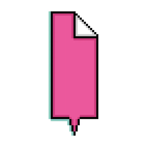 Izolacja Różowy Pixelated Komiks Mowa Bańka Czat Wektor Ilustracja — Wektor stockowy