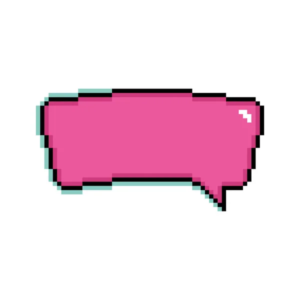 Geïsoleerde Roze Pixelvormige Stripverhaal Bubble Chat Vector Illustratie Rechtenvrije Stockvectors