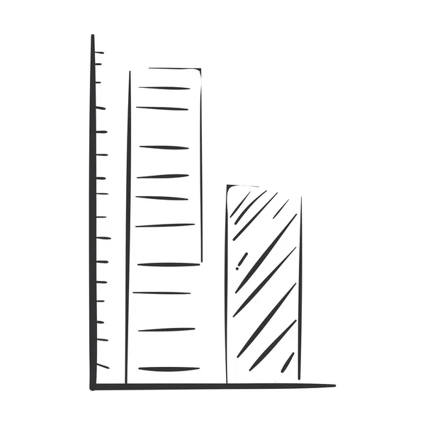 Izolowany Szkic Wykresu Biznesowego Ilustracja Wektora — Wektor stockowy