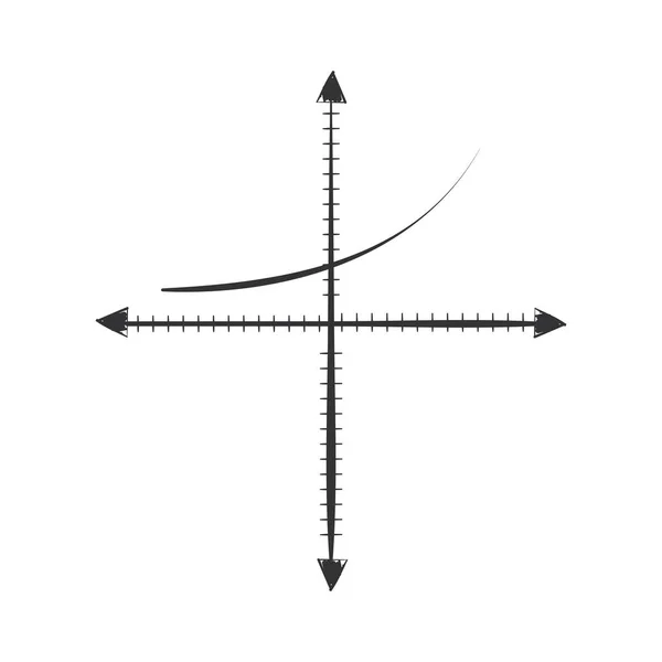 Izolovaný Náčrt Vektorové Ilustrace Matematického Grafu — Stockový vektor
