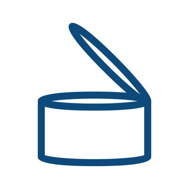 Bir balık ton balığı kabı ikonu Vektör illüstrasyonunun izole edilmiş ana hatları