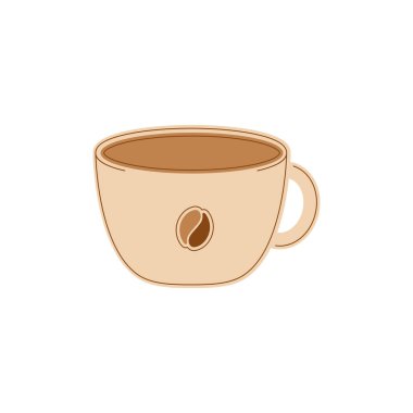 İzole edilmiş kahve ikonu Vektör illüstrasyonu