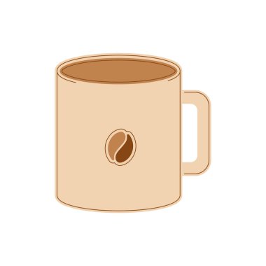 İzole edilmiş kahve ikonu Vektör illüstrasyonu