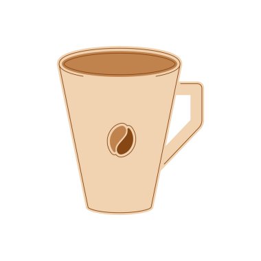 İzole edilmiş kahve ikonu Vektör illüstrasyonu