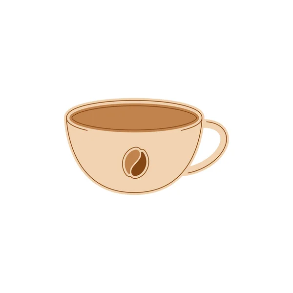Isolierte Tasse Kaffee Ikone Vector Illustration — Stockvektor