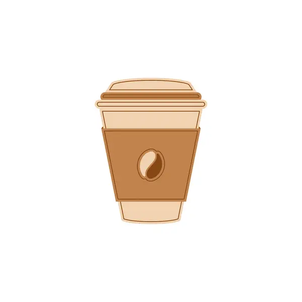 Geïsoleerde Plastic Kopje Koffie Icoon Vector Illustratie — Stockvector