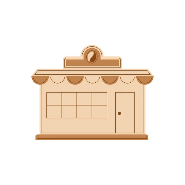 Isolated Coffee Shop Building Icon Vector Illustration — Stock Vector