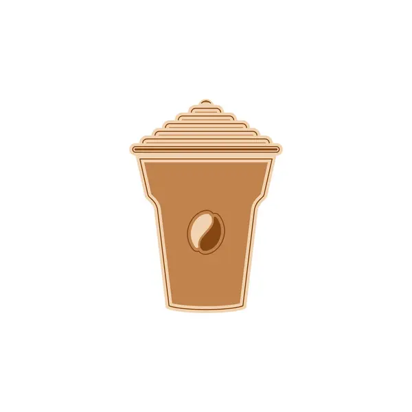 孤立的冷咖啡酿造图标矢量插图 — 图库矢量图片