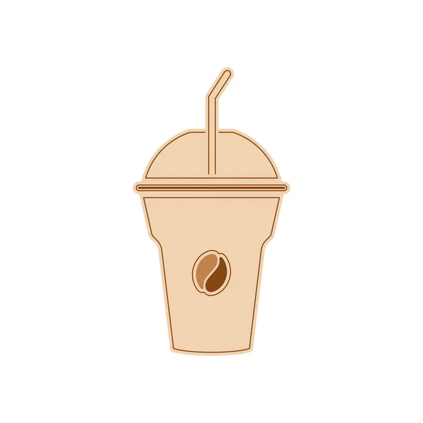 Isolated Cold Coffee Brew Icon Vector Illustration — Stock Vector