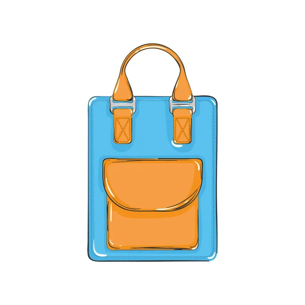 Isolated School Bag School Supply Sketch Icon Vector Illustration — Stock Vector