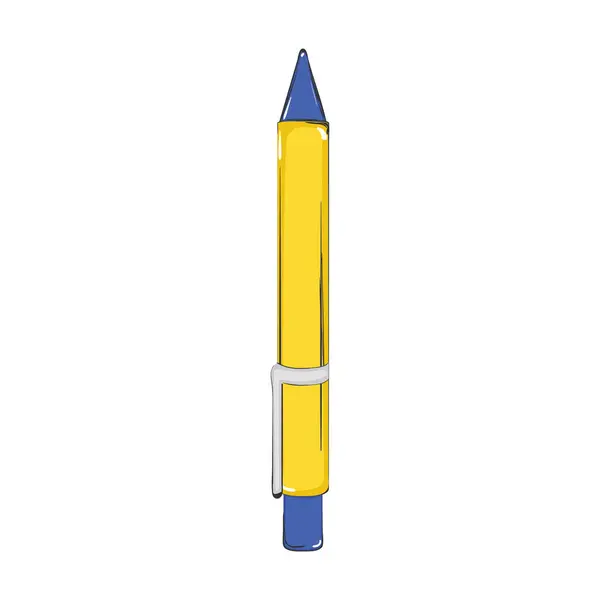 Geïsoleerde Pen Schoolbenodigdheden Schets Icoon Vector Illustratie — Stockvector