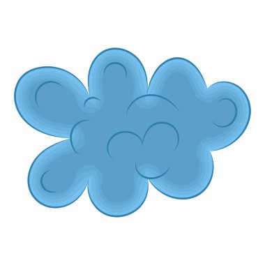 İzole edilmiş renkli bulut taslak ikonu Vektör illüstrasyonu