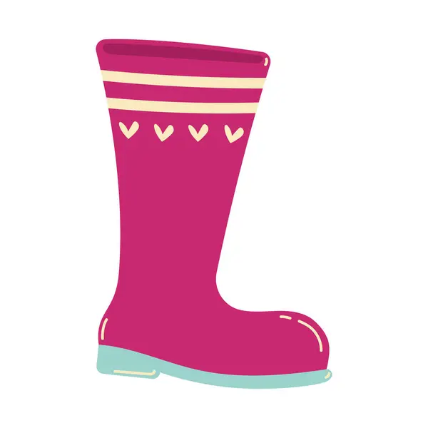 Isolated Colored Rainy Boots Vector Illustration — Stock Vector