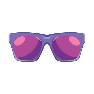 İzole edilmiş renkli güneş gözlüğü Vektör illüstrasyonu