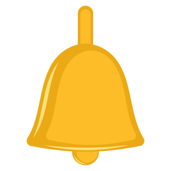 Isolated golden bell icon Vector illustration