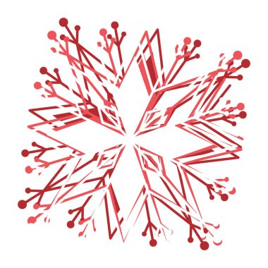 Bir kar tanesi ikonu Vektör illüstrasyonunun ana hatları