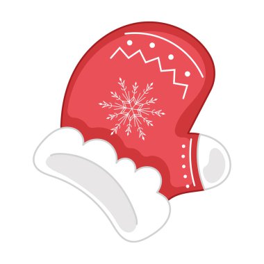 Renkli noel eldiveni taslak ikonu Vektör illüstrasyonu