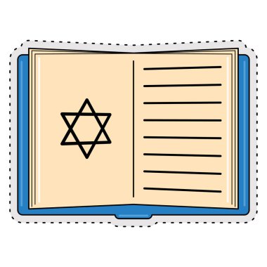 Renkli Hanuka torah simgesi Vektör illüstrasyonu