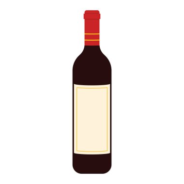 İzole edilmiş şarap şişesi ikonu Vektör illüstrasyonu
