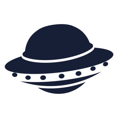 Ufo uzay gemisi simgesi Vektör illüstrasyonu