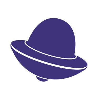 Ufo uzay gemisi simgesi Vektör illüstrasyonu