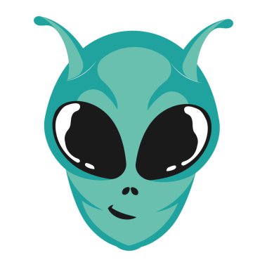 Sevimli uzaylı karakter Avatar Vektör illüstrasyonu