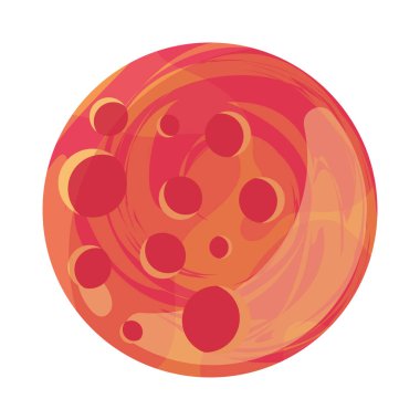 Renkli detaylı gezegen simgesi Vektör illüstrasyonu