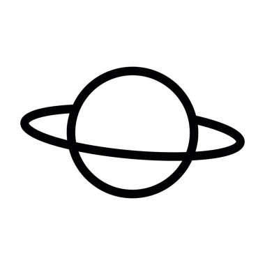 Gezegen simgesi Vektör illüstrasyonunun ana hatları