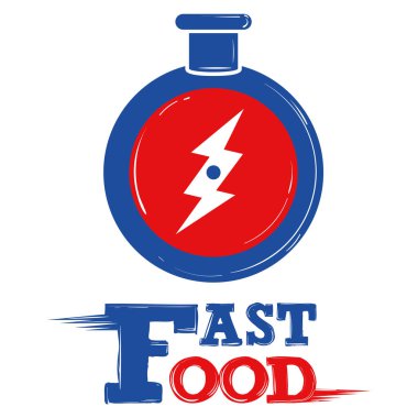 Fast food Logo Vektör illüstrasyonu