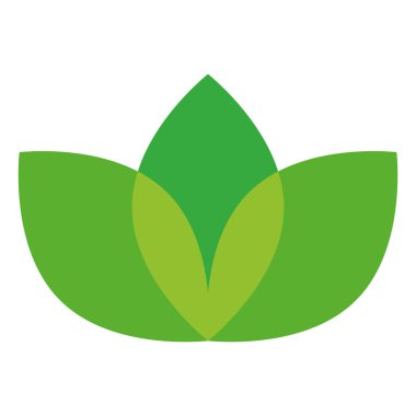 İzole edilmiş yeşil yaprak simgesi Vektör illüstrasyonu