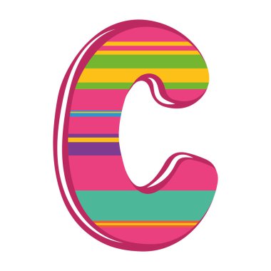 3B dekore edilmiş harf Vektör illüstrasyonuName