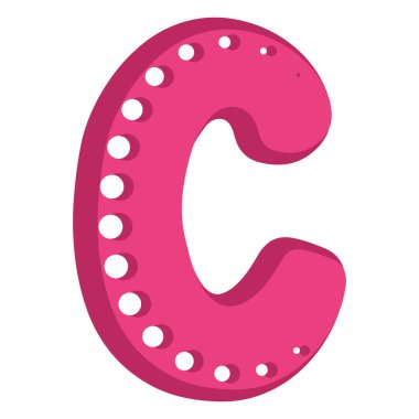 3B dekore edilmiş harf Vektör illüstrasyonuName