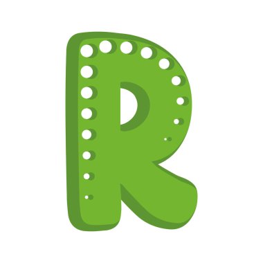 3B dekore edilmiş harf Vektör illüstrasyonuName