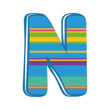 3B dekore edilmiş harf Vektör illüstrasyonuName