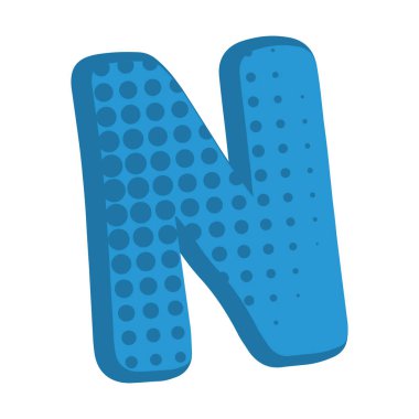 3B dekore edilmiş harf Vektör illüstrasyonuName