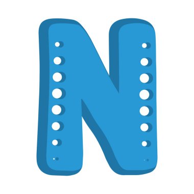 3B dekore edilmiş harf Vektör illüstrasyonuName